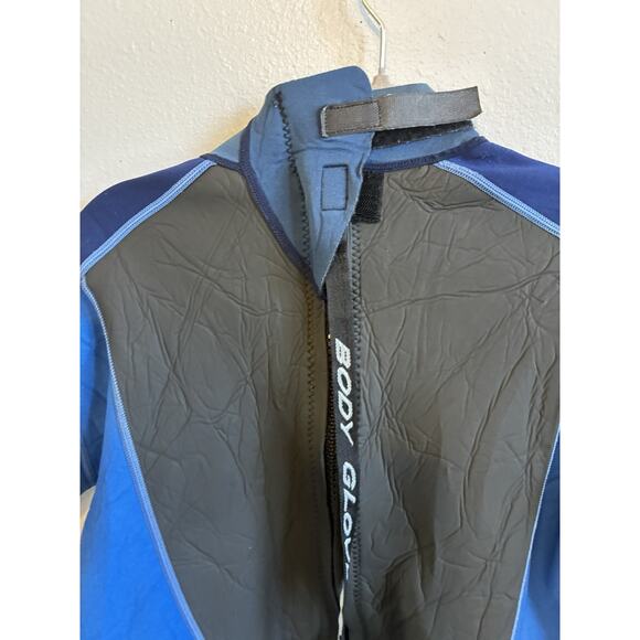 Body Glove Wetsuit Mens Large Shorty Spring Crush 2/1 Black Blue 80s Surf Beach - Picture 6 of 15